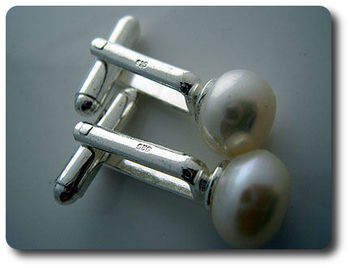 BOUTONS DE MANCHETTES PERLES