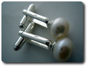 BOUTONS DE MANCHETTES PERLES