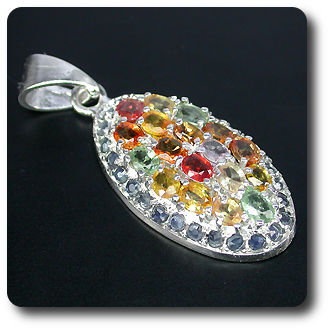 MULTICOLOR SAPPHIRE PENDANT