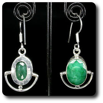 BOUCLES D'OREILLE EMERAUDE