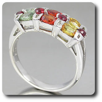 MULTICOLOR SAPPHIRE RING