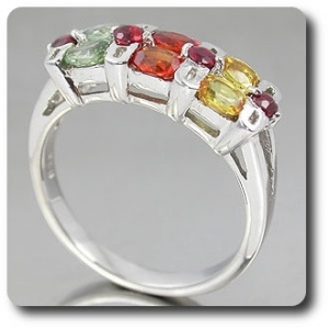 MULTICOLOR SAPPHIRE RING