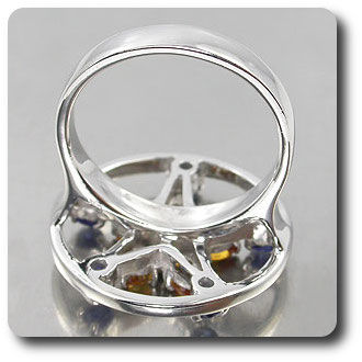 SAPPHIRE & ZIRCON RING