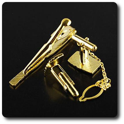 BOUTONS DE MANCHETTES + PINCE A CRAVATE