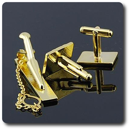 BOUTONS DE MANCHETTES + PINCE A CRAVATE