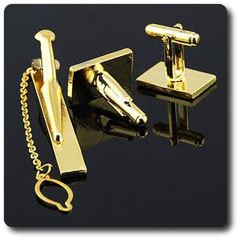 BOUTONS DE MANCHETTES + PINCE A CRAVATE