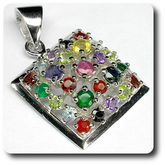 RUBY-SAPPHIRE-GARNET ... PENDANT