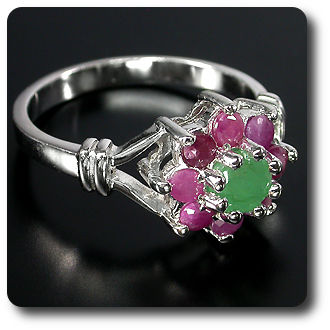 EMERALD RUBY RING