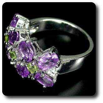 BAGUE AMETHYSTE PERIDOT