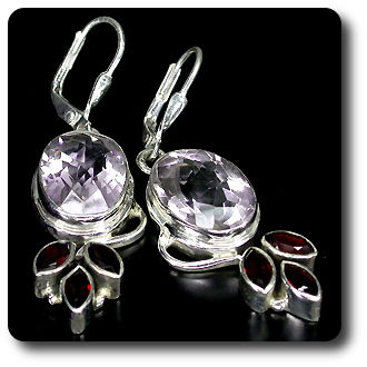 AMETHYST & GARNET EARRINGS