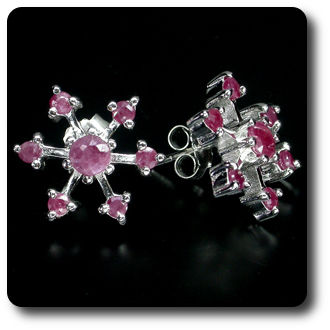 BOUCLES D'OREILLE RUBIS