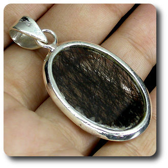RUTILE IN QUARTZ PENDANT