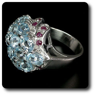 BAGUE TOPAZE & RUBIS