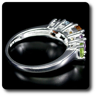 AMETHYST CITRINE GARNET RING