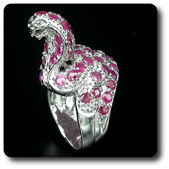 RUBY COBRA RING