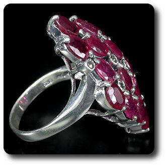 RUBY & MARCASITE RING
