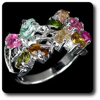 BUTTERFLY-FLOWER TOURMALINE RING
