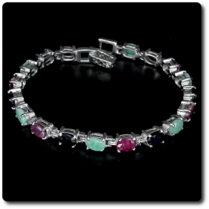 EMERALD RUBY SAPPHIRE BRACELET