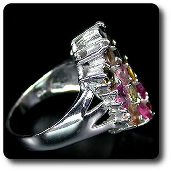 MULTICOLOR TOURMALINE RING