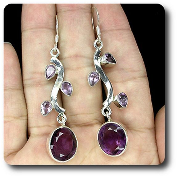BOUCLES D'OREILLE AMETHYSTE