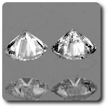 0.03 cts LOT DE 2 DIAMANT BLANC (F-G) . VVS