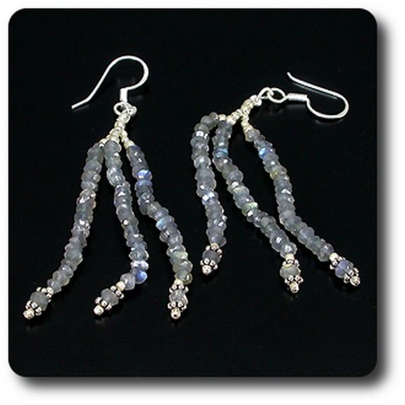 BOUCLES D'OREILLE LABRADORITE