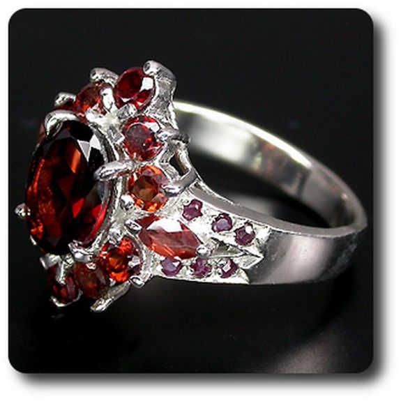 BAGUE GRENAT & RUBIS