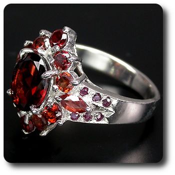BAGUE GRENAT & RUBIS