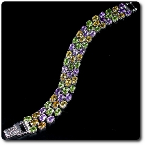 BRACELET PERIDOT AMETHYSTE CITRINE