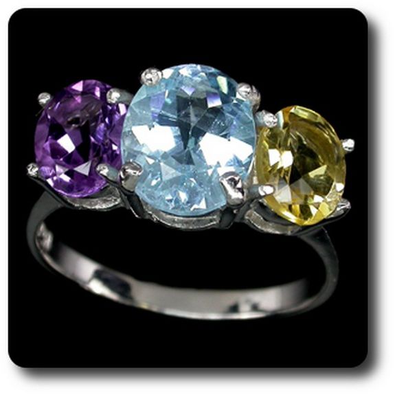 TOPAZ AMETHYST CITRINE RING