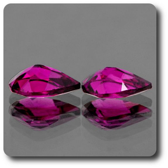0.87CT. 2 pcs Pink Rhodolite GARNET. IF