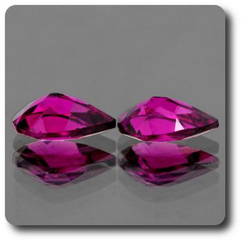 0.87CT. 2 pcs Pink Rhodolite GARNET. IF