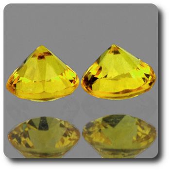 0.28 cts LOT DE 2 SAPHIR JAUNE .IF