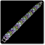 BRACELET PERIDOT AMETHYSTE TOPAZE