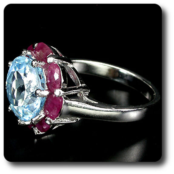 BAGUE TOPAZE & RUBIS