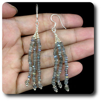 BOUCLES D'OREILLE LABRADORITE