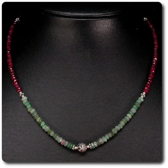 EMERALD, RUBY & SAPPHIRE NECKLACE