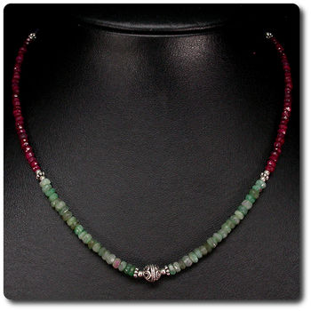 EMERALD, RUBY & SAPPHIRE NECKLACE