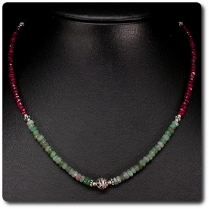 EMERALD, RUBY & SAPPHIRE NECKLACE