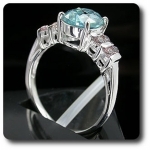 BLUE ZIRCON & GARNET RING