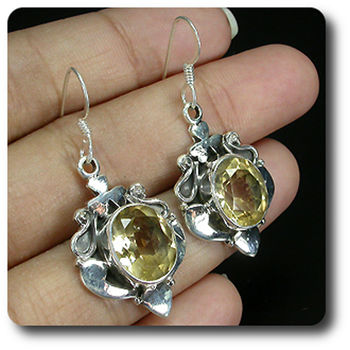 BOUCLES D'OREILLE CITRINE