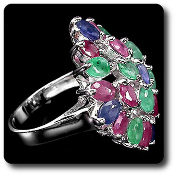EMERALD SAPPHIRE RUBY RING