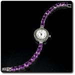 MONTRE AMETHYSTE & MARCASSITE