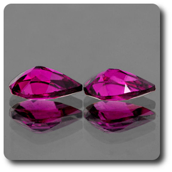 0.88CT. 2 pcs Pink Rhodolite GARNET. IF