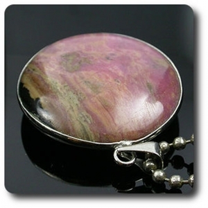 NATURAL RHODOCHROSITE PENDANT