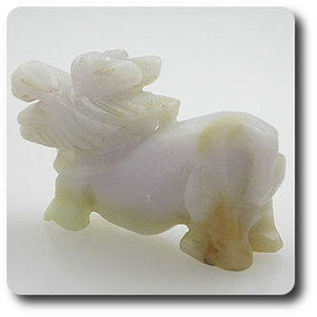 113,50 cts DRILLED JADE KILIN CARVING