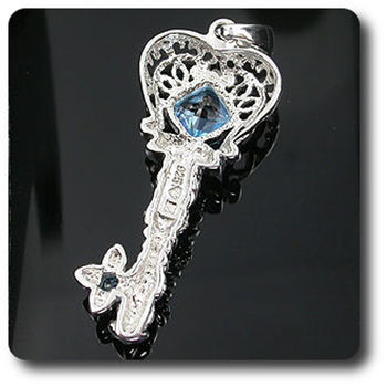 PENDENTIF TOPAZE BLEU