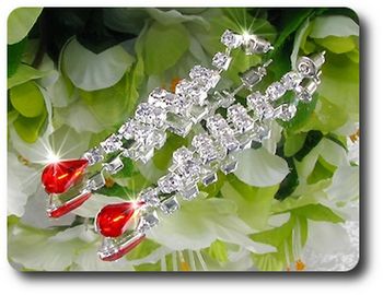 RED RUBY Necklace Earrings Set