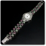 RUBY SAPPHIRE EMERALD WATCH