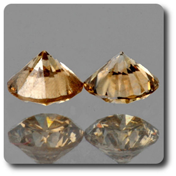 0.04CT. 2 pcs NATURAL CHAMPAGNE DIAMOND. IF